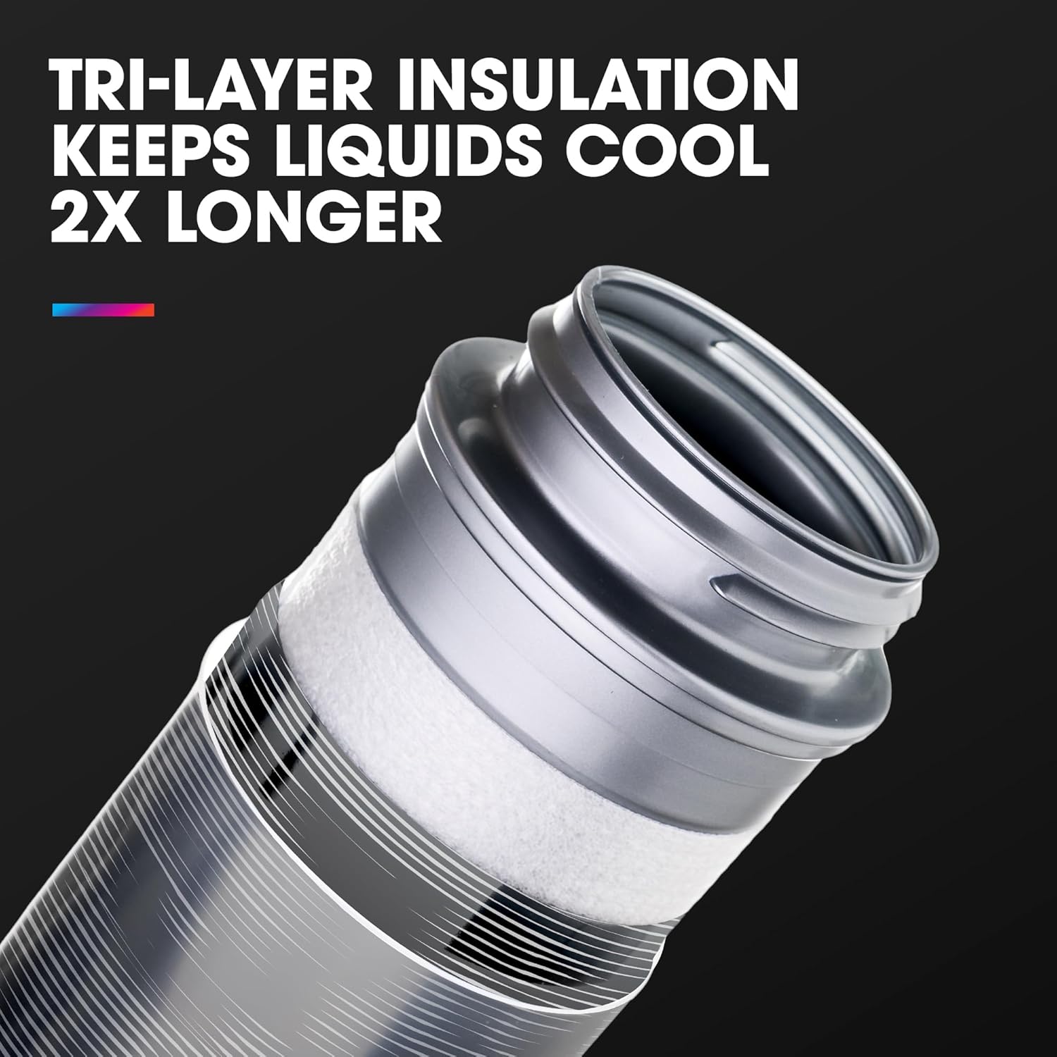 HydraPak Polar Sport Insulated Water Bottle (24oz, Pulse Purple)