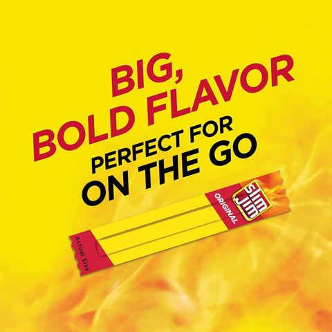 Slim Jim Smoked Jerky Snack Sticks, Original Flavor, 0.28 oz., 100-ct