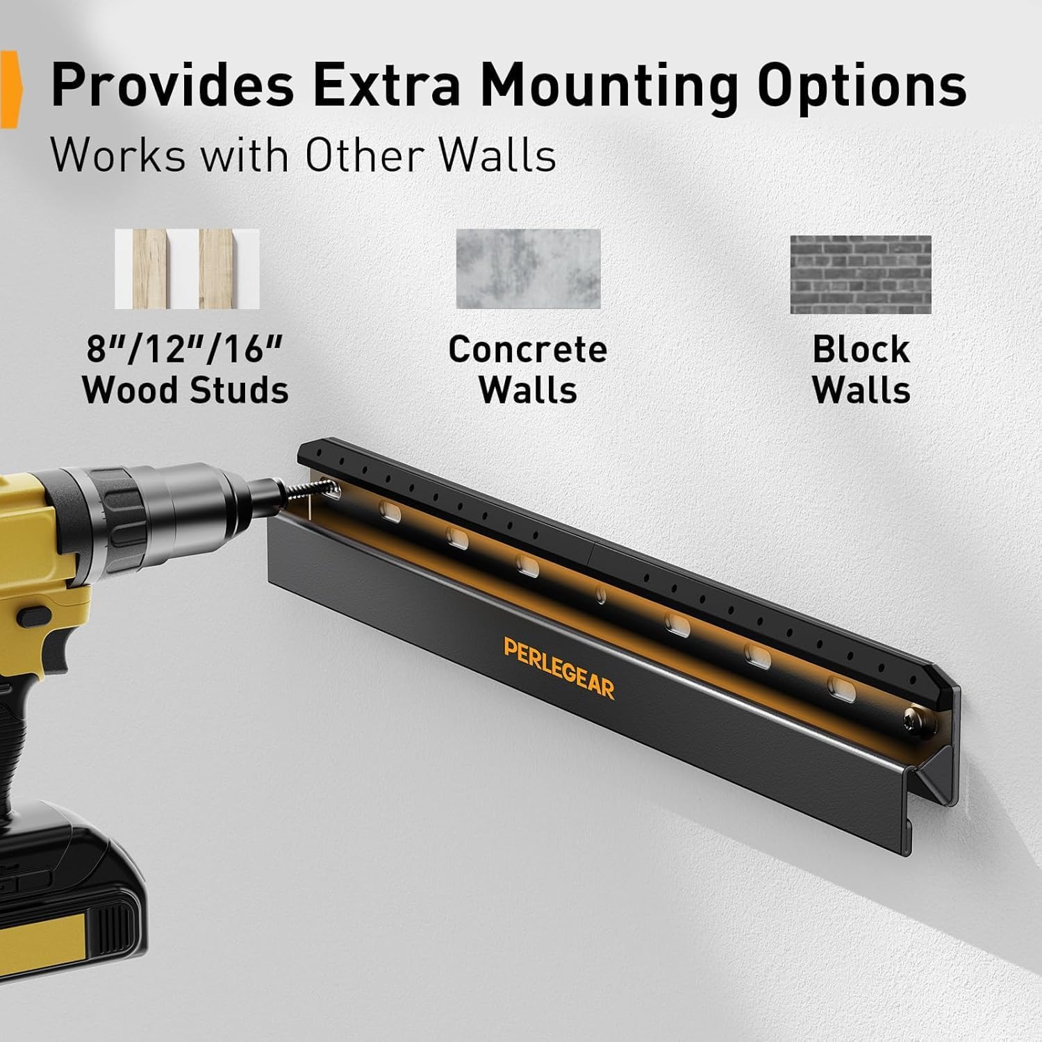 Perlegear No Drill TV Wall Mount for Most 24-65 Inch TVs up to 100 lbs