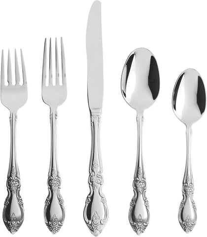 Oneida Louisiana 20-Piece 18/8 Silverware Set for 4, Flatware