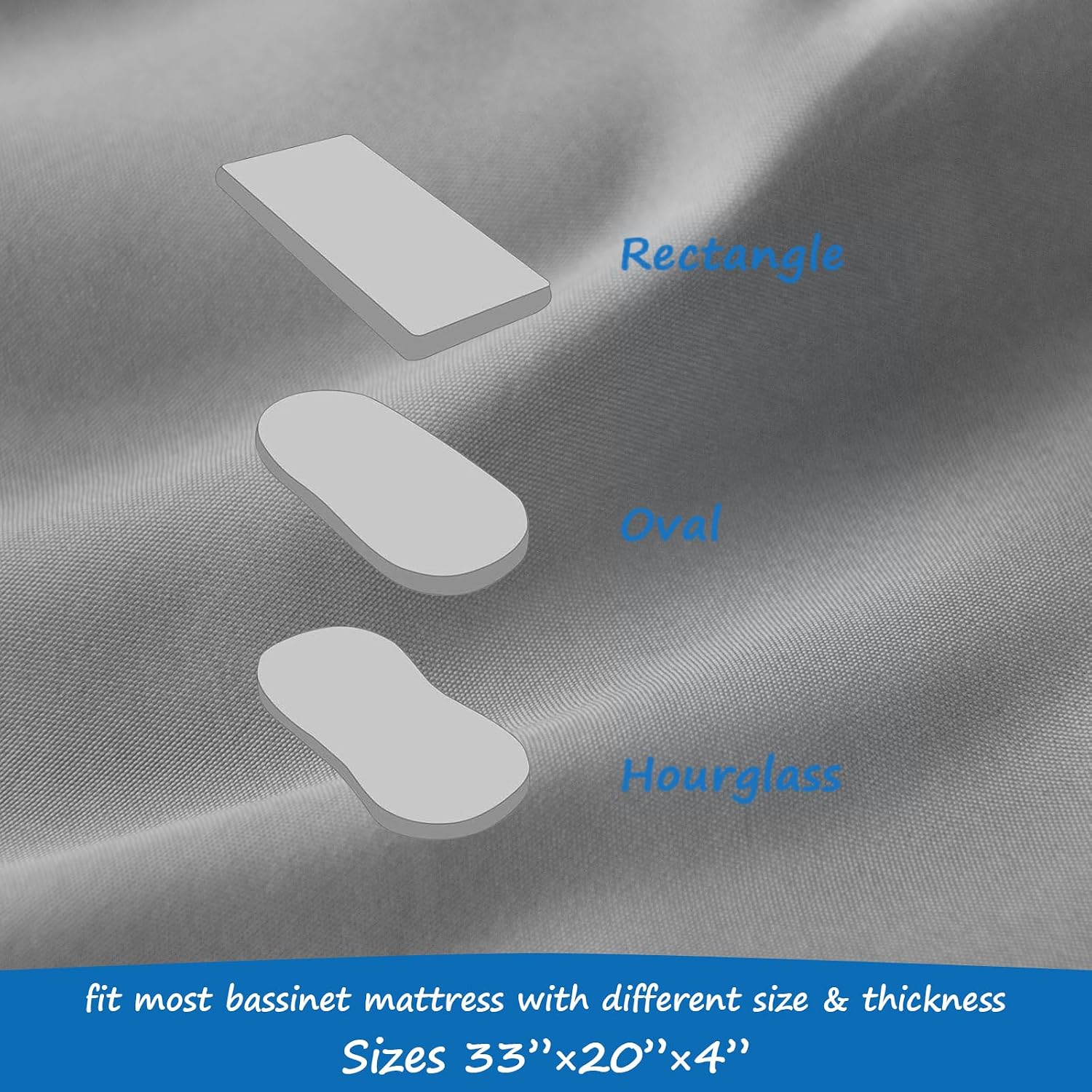 Bassinet Mattress Pad Cover Fit for Baby Delight/ANGELBLISS Bedside Sleeper