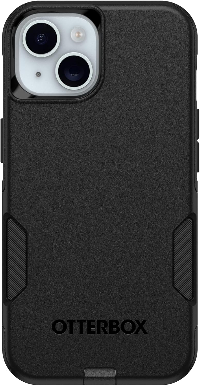 OtterBox iPhone 17e, 16e, 15, 14, & 13 Commuter Series Case - Black, Slim & Tough, Pocket-Friendly, with Port Protection - Thin & Protective iPhone Case, Dual-Layer, Impact Absorbing iPhone Case