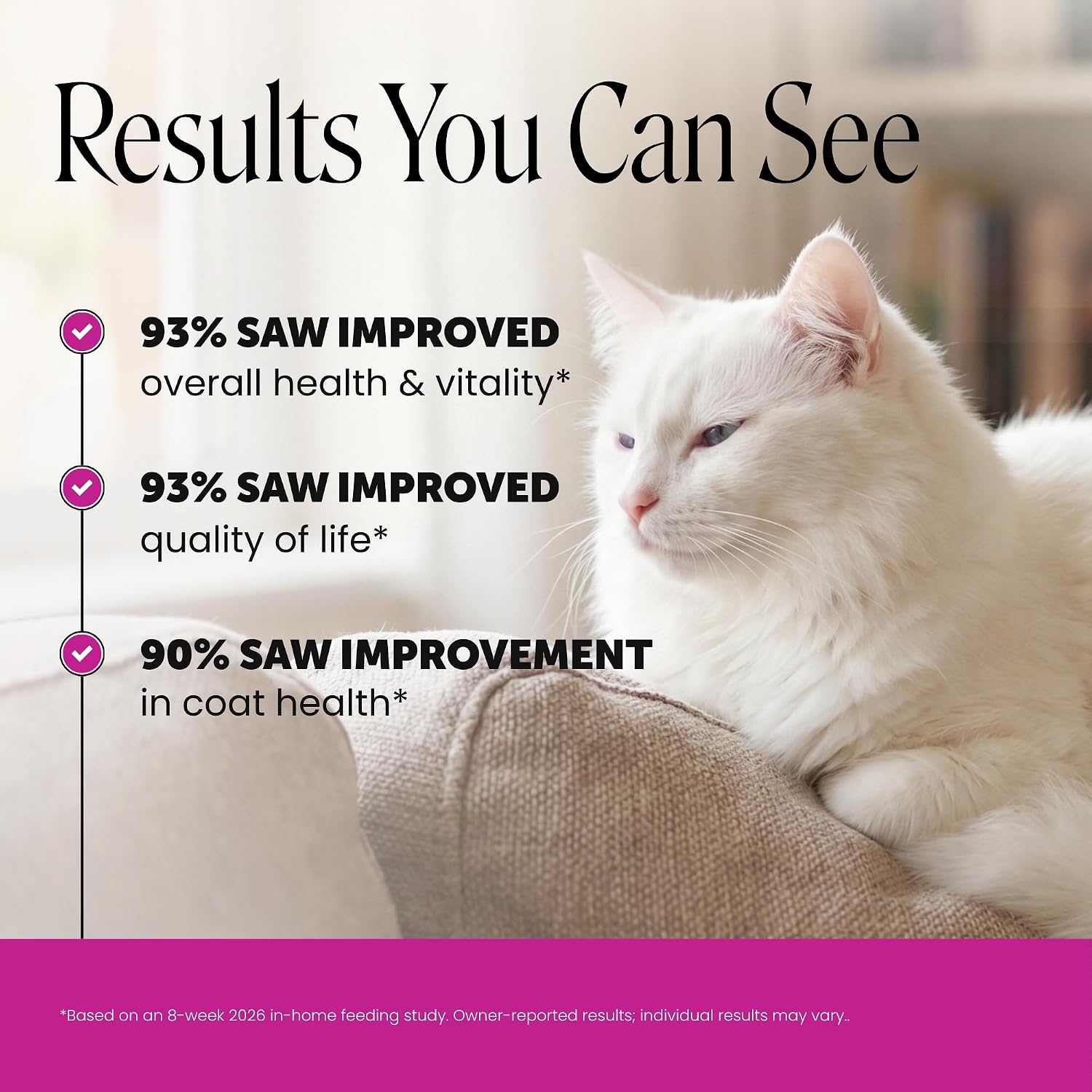 Cat Multivitamin Crunchy Creamy Chews - Daily Cat Vitamins with Lysine, Prebiotics, Omega 3 Fish Oil - Cat Treats for Immune Support, Skin Coat, Digestion, Heart + Joint Health (30-Day Supply)