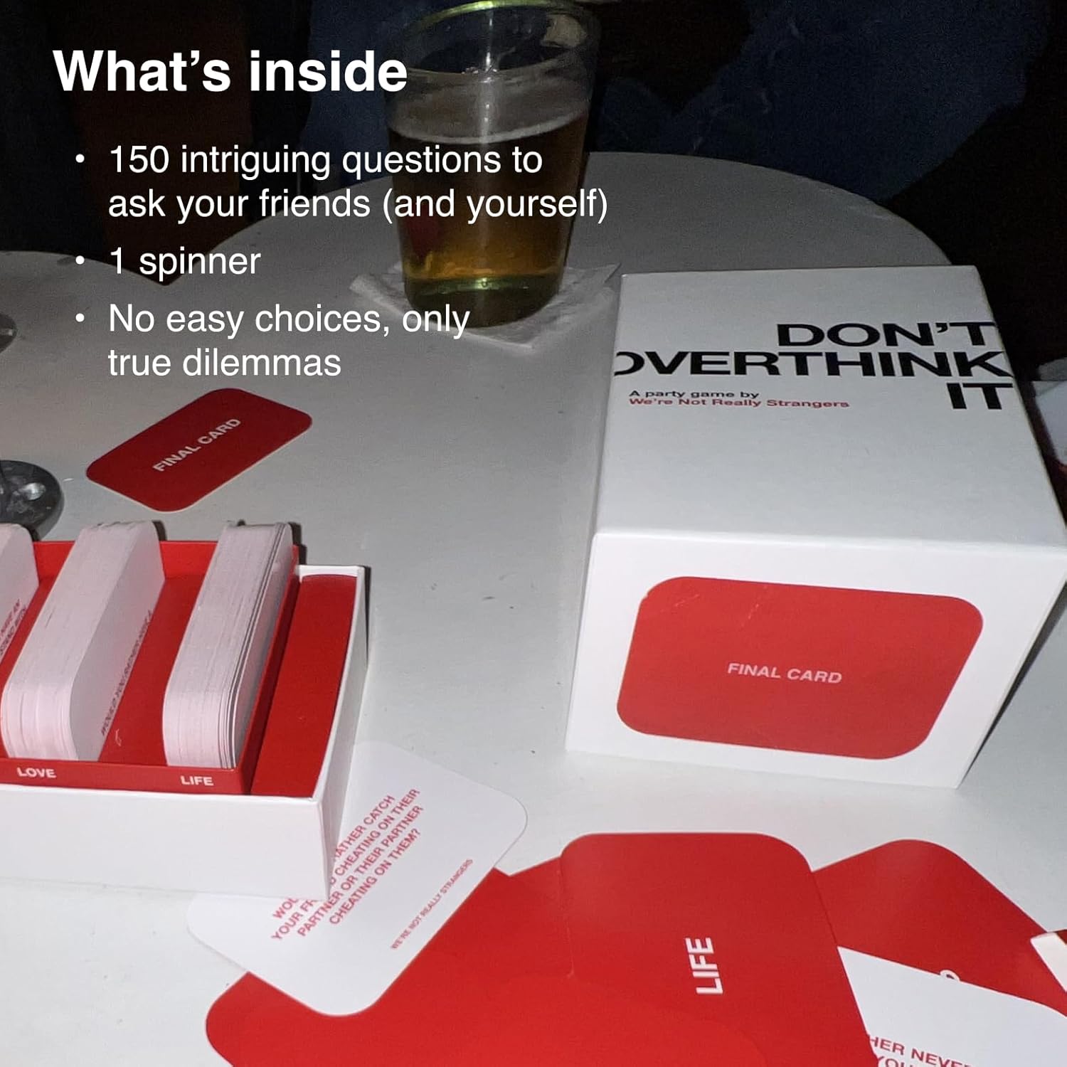 Don't Overthink It Conversation Card Game by We’re Not Really Strangers