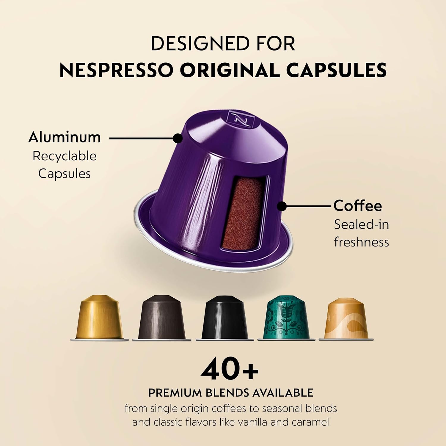 Nespresso Original, Blend Variety Pack, 50-Count Coffee Pods