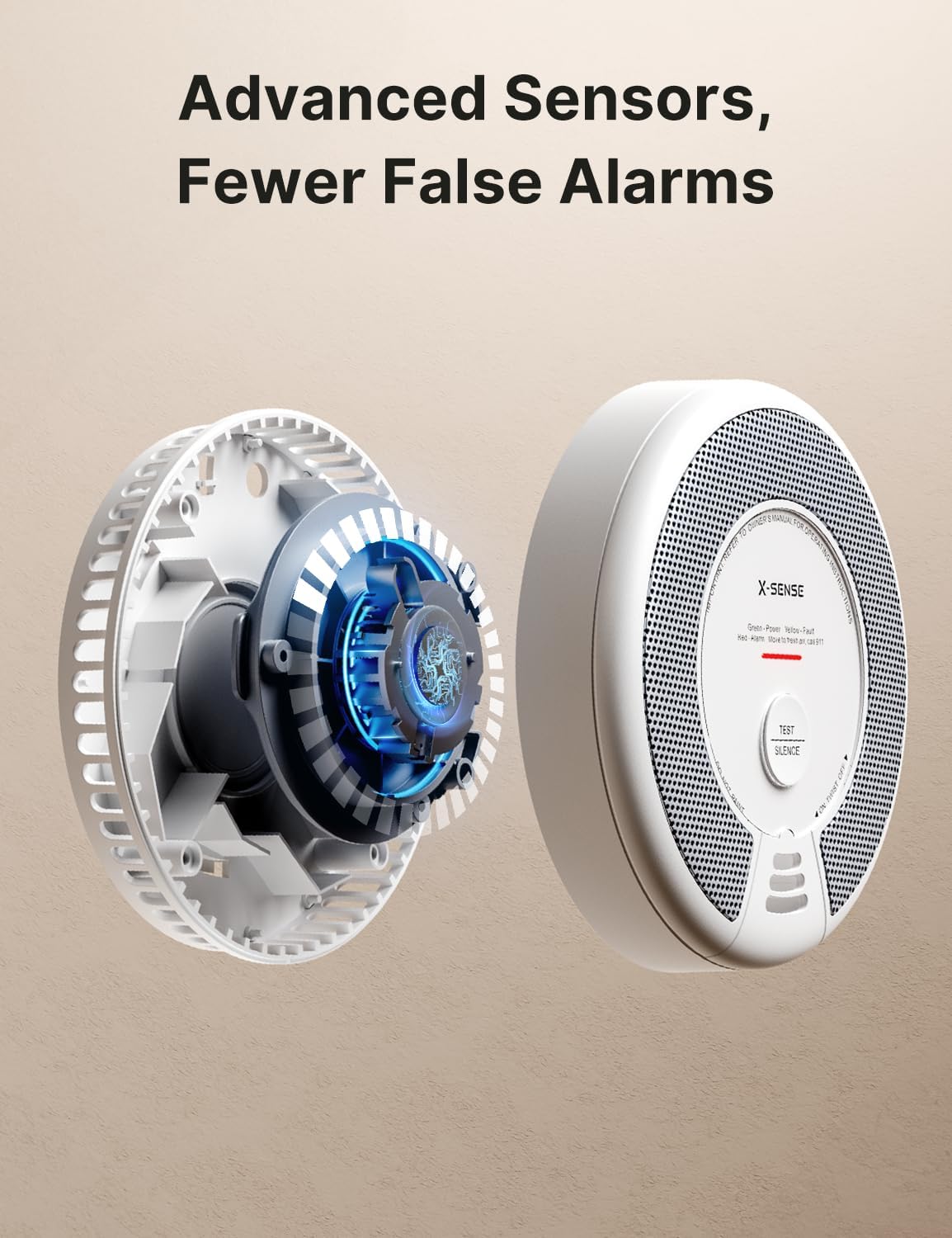 X-Sense Smoke & Carbon Monoxide Alarm, SC06, 1-Pack