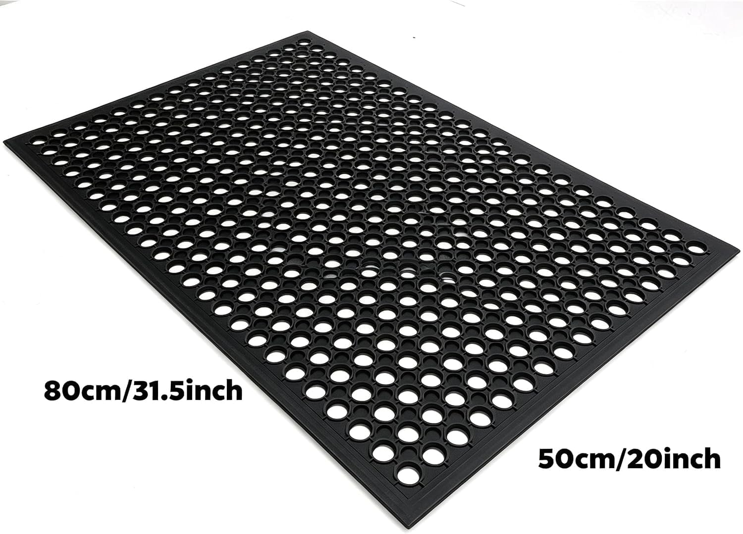 Uniboho Commercial Heavy Duty Rubber Floor Mat for Outside Non Slip 20 x 31