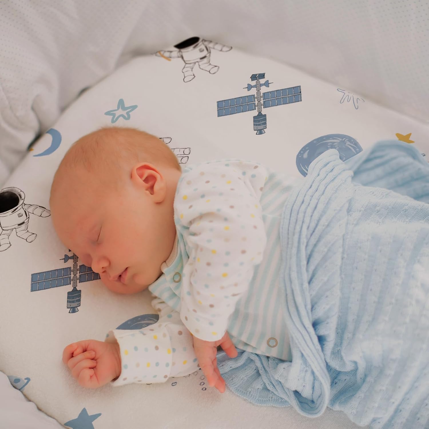 Gllquen Baby Bassinet Sheets 4 Pack, Breathable Cozy Fitted Mattress Sheet