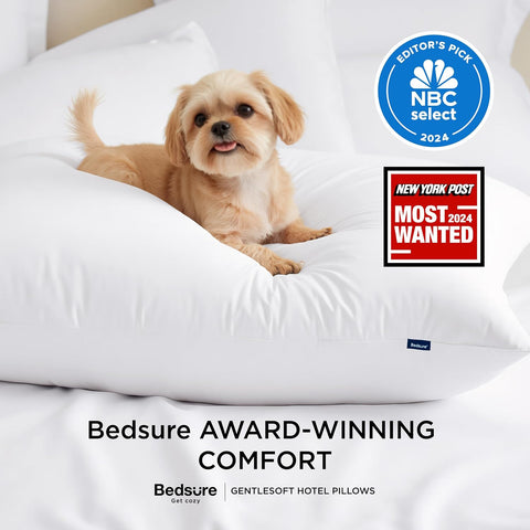 Bedsure Pillows Standard Size Set of 4 Bed Pillows for Sleeping