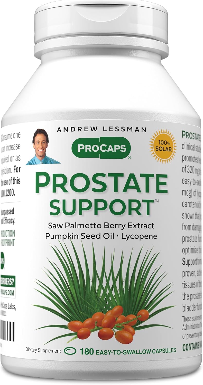 ANDREW LESSMAN Prostate Support Saw Palmetto Supplement, 180 Softgels