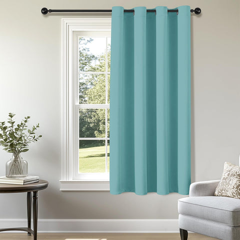 ChrisDowa Blackout Curtains Door Curtain for Doorway 54" Short Closet Drape