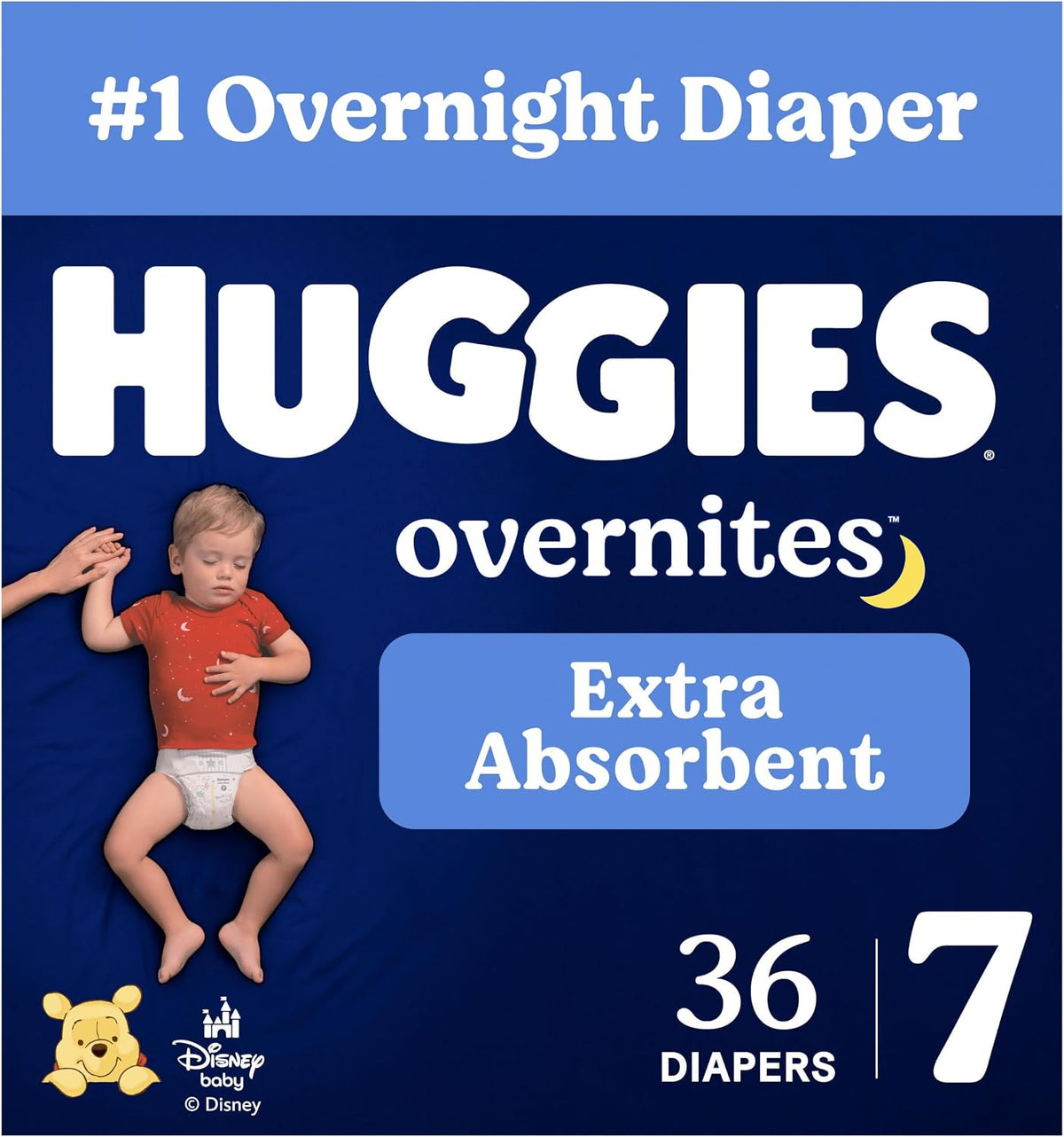 Huggies Overnites Diapers Size 7, 36 Count