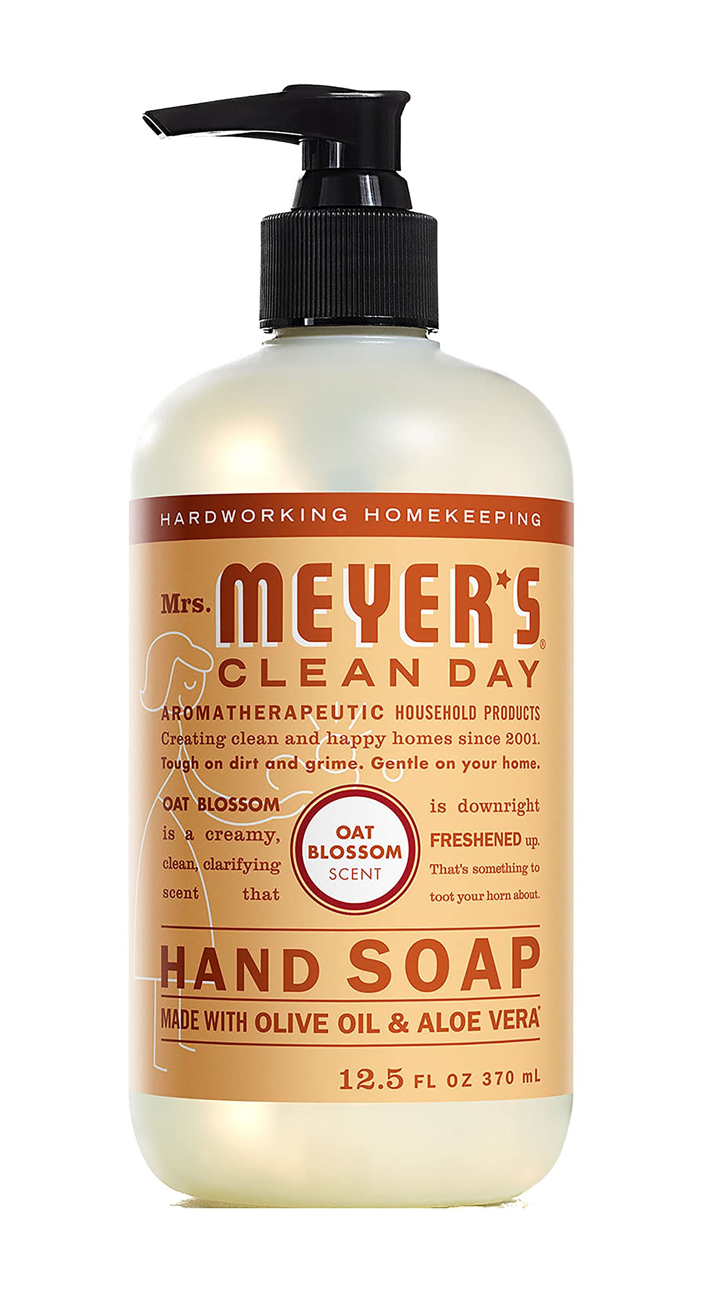 MRS. MEYER'S CLEAN DAY Liquid Hand Soap Variety Pack, 1 Rain Water Scent Hand Soap, 1 Oat Blossom Scent Hand Soap, 1 Plum Berry Scent Hand Soap, 12.5 FL OZ (3 CT)