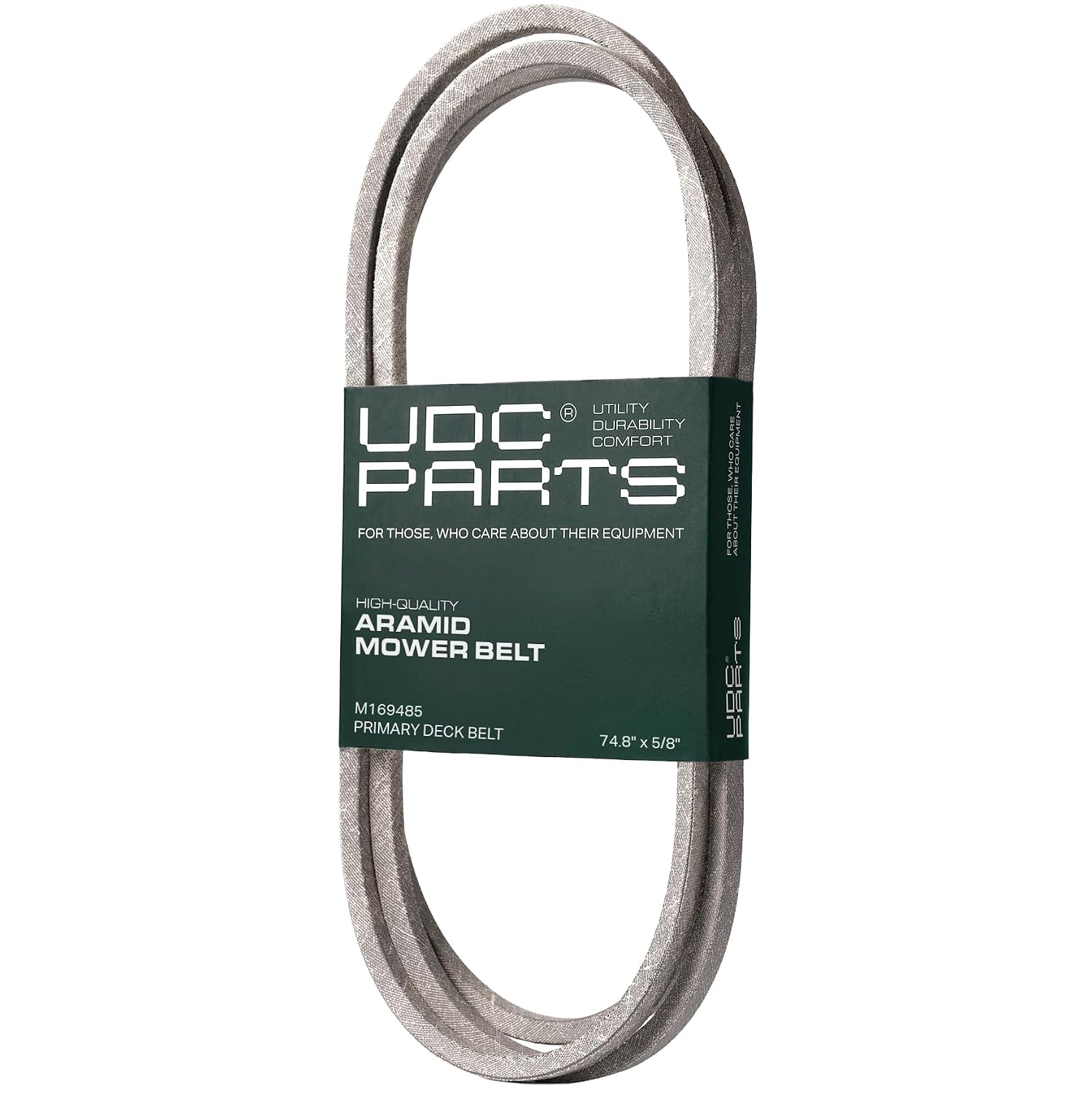 UDC Parts M169485 UC39236 Primary Deck Belt, 5/8" x 74.8", Aramid Cord