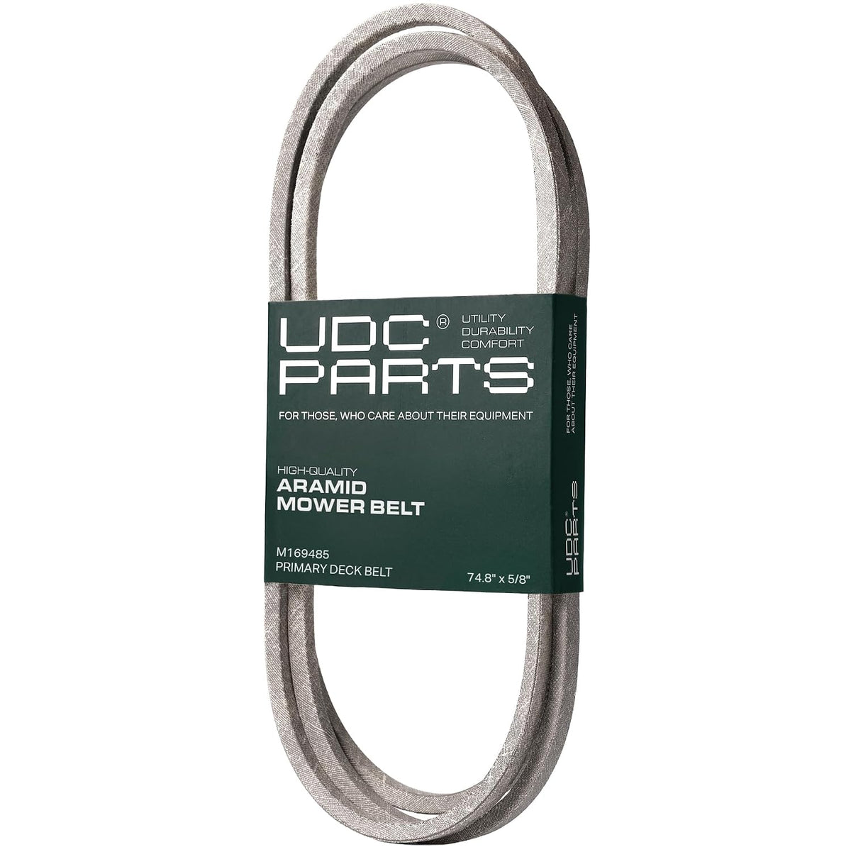 UDC Parts M169485 UC39236 Primary Deck Belt, 5/8" x 74.8", Aramid Cord