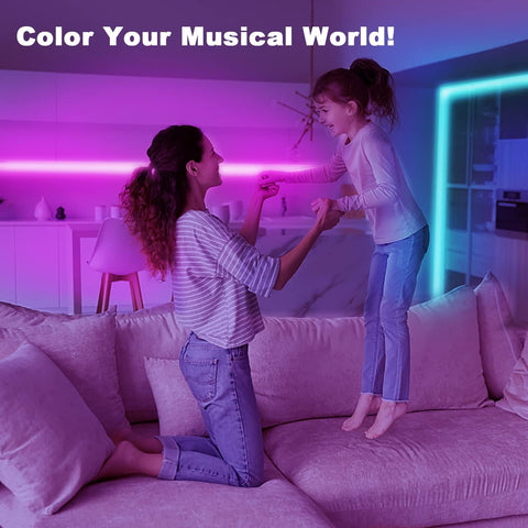dalattin Led Strip Lights 200ft (2 Rolls of 100ft), Led Lights for Bedroom with App & Remote Control, 24V Led Lights Strip for Room & Festival Decoration