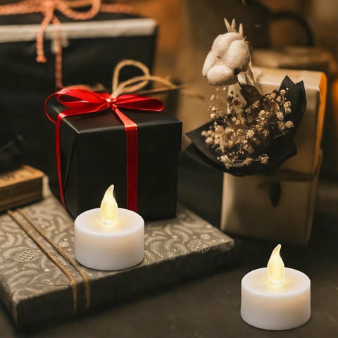 100PCS Flameless LED Tea Lights Candles, Realistic and Bright Flickering Long Lasting 200Hours Battery-Powered, Ideal Party, Wedding, Birthday,Halloween, Christmas ,Home, Table Decoration WarmWhite