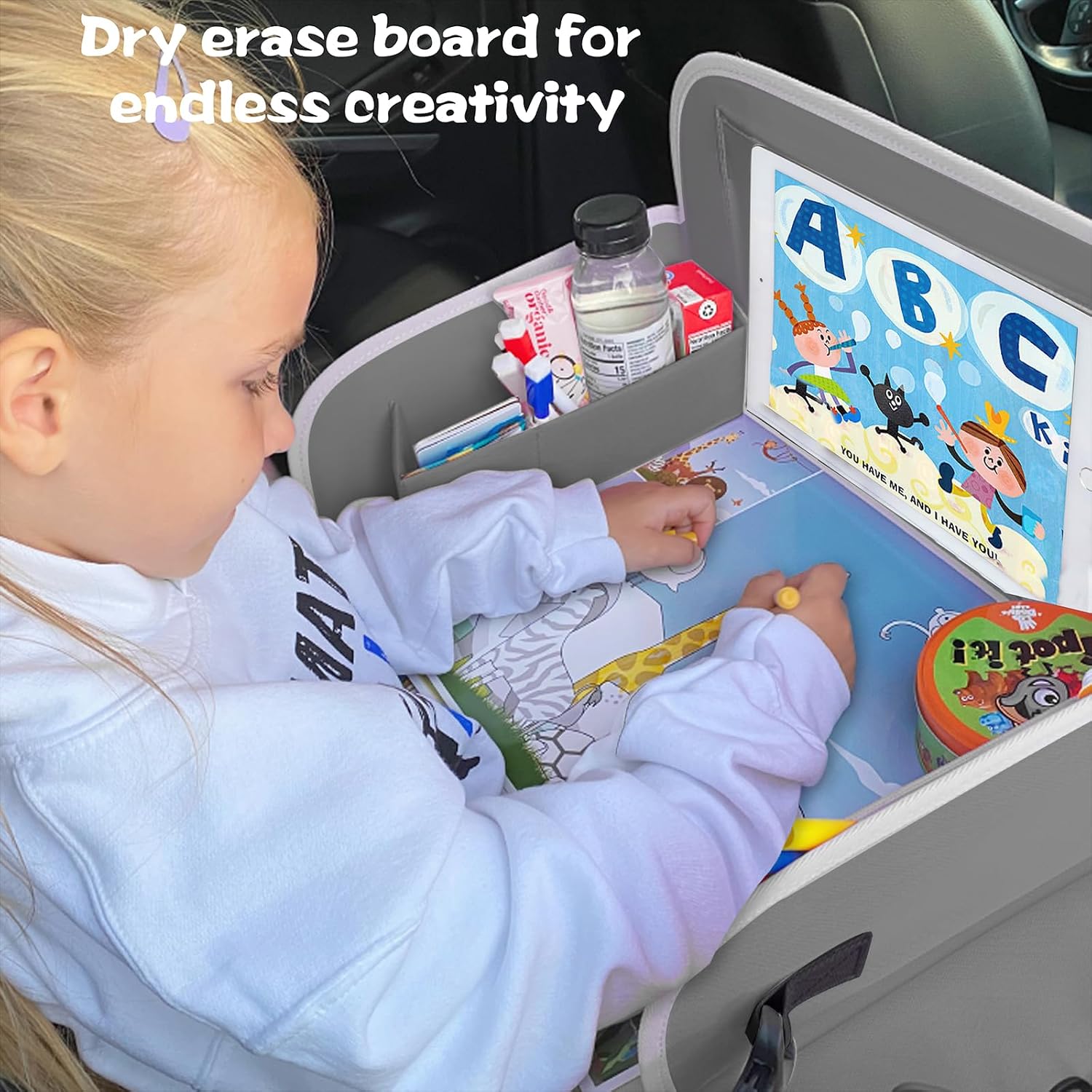 MENZOKE Kids Travel Tray for Toddler Car Seat, Toddler Gift for Boy