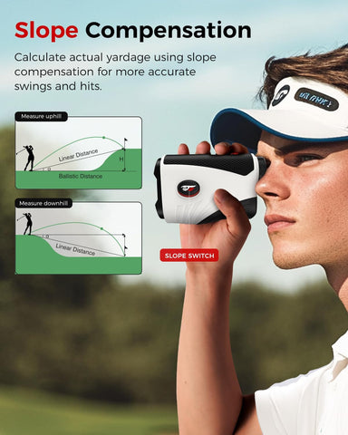 Golf Rangefinder with Slope On/Off - 1200 Yards 7X Magnification