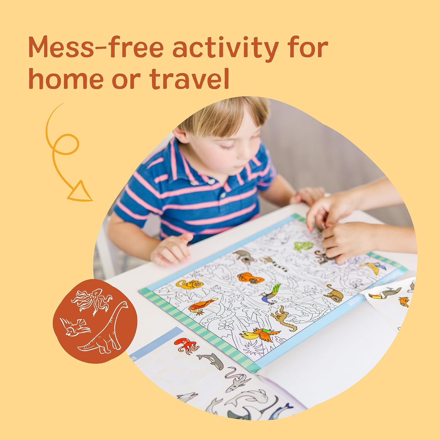 Melissa & Doug Seek & Find Sticker Pad – Animals, 400+ Stickers & 14 Scenes to Color, Search & Find Sticker Activity Pad for Coloring & Matching, Creative Learning Toys for Kids 4+ - FSC Certified