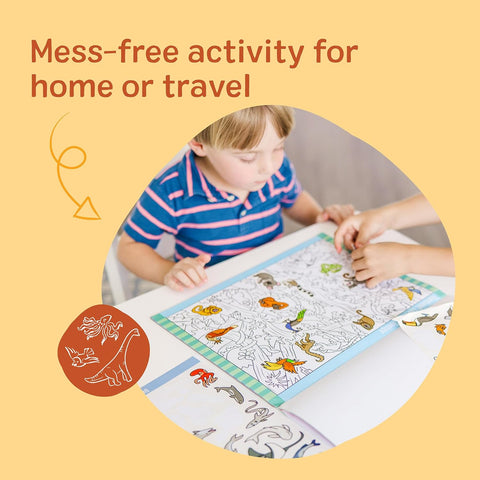 Melissa & Doug Seek & Find Sticker Pad – Animals, 400+ Stickers & 14 Scenes to Color, Search & Find Sticker Activity Pad for Coloring & Matching, Creative Learning Toys for Kids 4+ - FSC Certified
