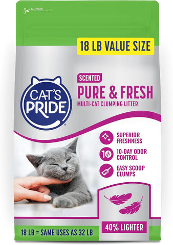 Cat's Pride Pure & Fresh Scented Clumping Litter 18lb