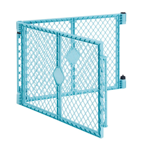Toddleroo Superyard 2-Panel Extension: Add 65" to Baby Playpens; Aqua
