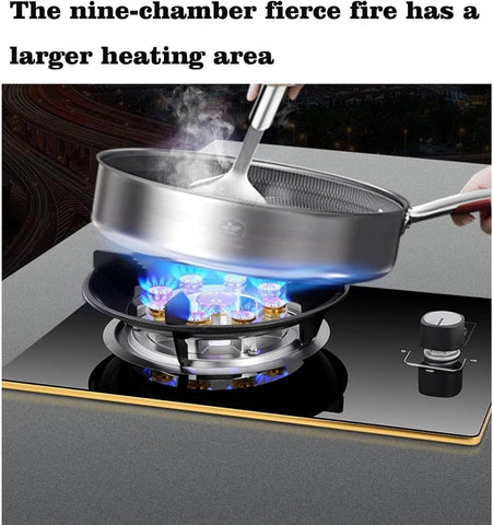 Indoor Portable Gas Stove - Single Burner Gas Hob, Tempered Glass Cooktop Burner, Gas Stove with Timer Function, for Caravan Freestanding Cooktop Camping Outdoor Cooker, Easy To Clean(LPG)