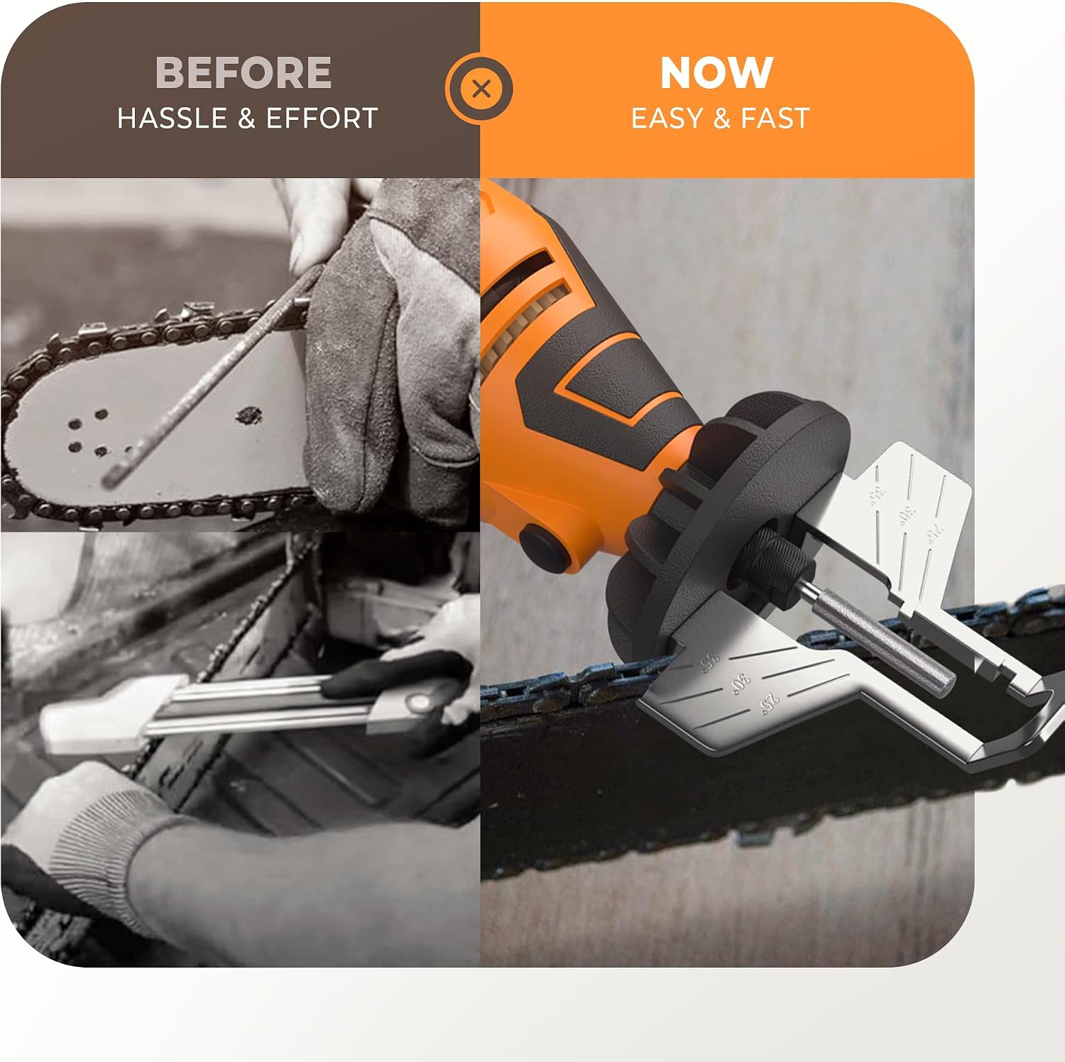 Sharp Pebble Electric Chainsaw Sharpener Kit – Chain Saw Sharpening Tool