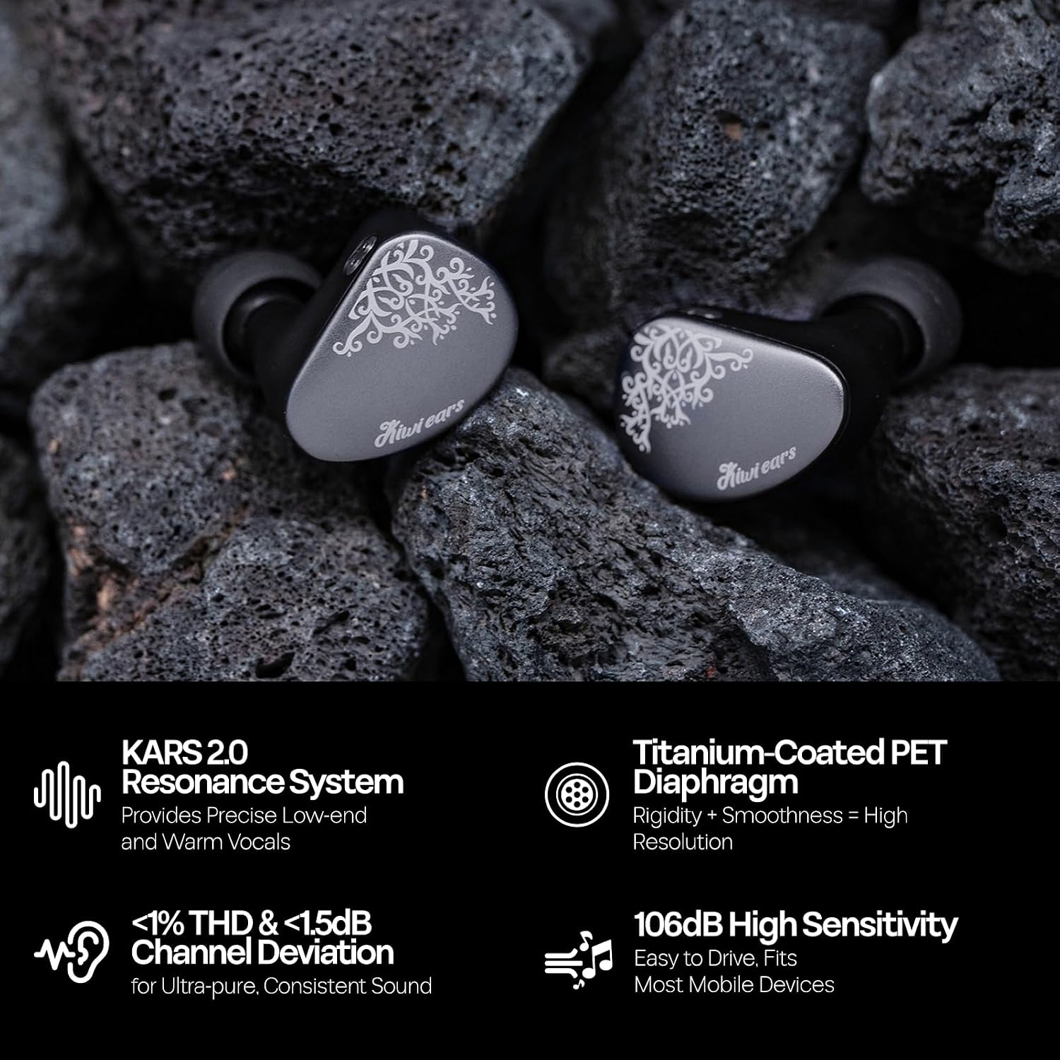 Linsoul Kiwi Ears Cadenza II 10mm Titanium Driver in Ear Monitor IEMs