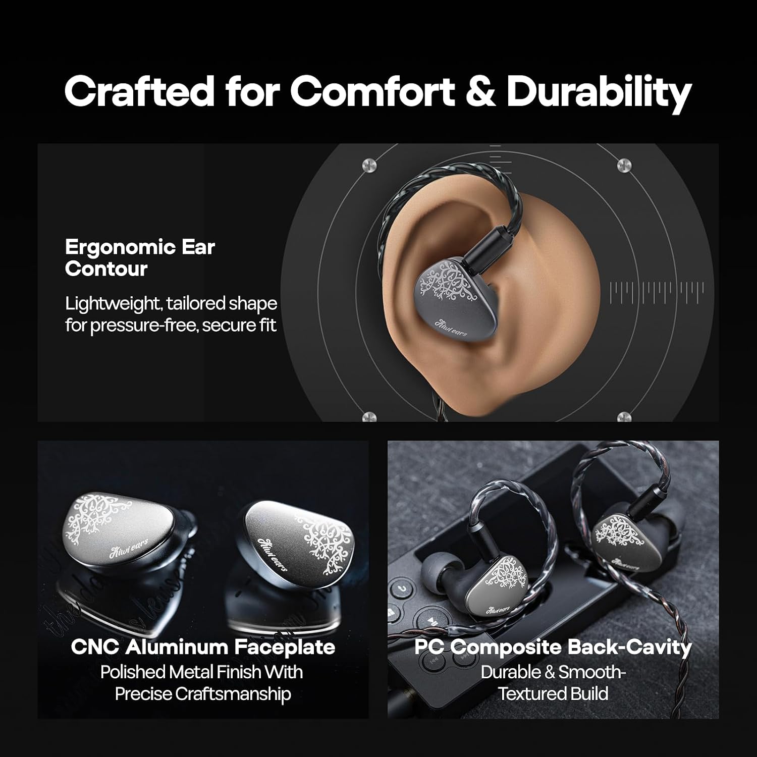 Linsoul Kiwi Ears Cadenza II 10mm Titanium Driver in Ear Monitor IEMs