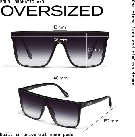 QUAY Nightfall Medium Unixex Shield Sunglasses