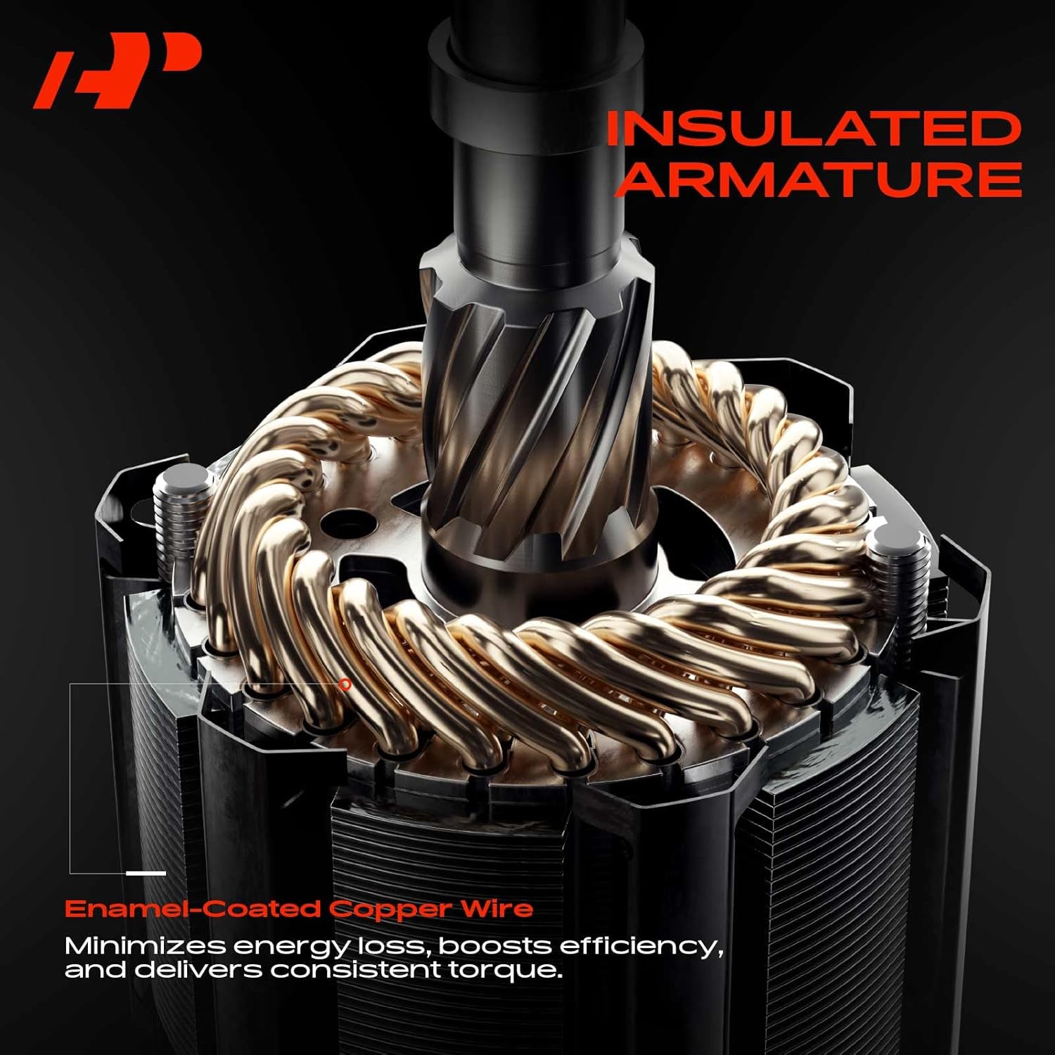 A-Premium Starter Motor, 12V 1.4KW 10 Teeth Counterclockwise