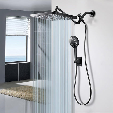 Rain Shower Head Starry Sky 12.2" High Pressure with Handheld Spray Combo
