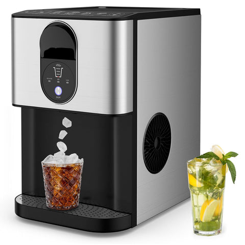 ARLIME Self Dispensing Nugget Ice Maker Countertop, 56 lbs/24H