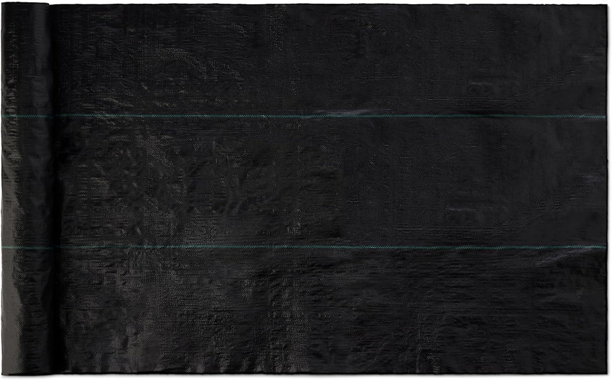 Amazon Basics Weed Barrier Landscape Fabric, 3 x 50 Feet, Black, 1-Pack