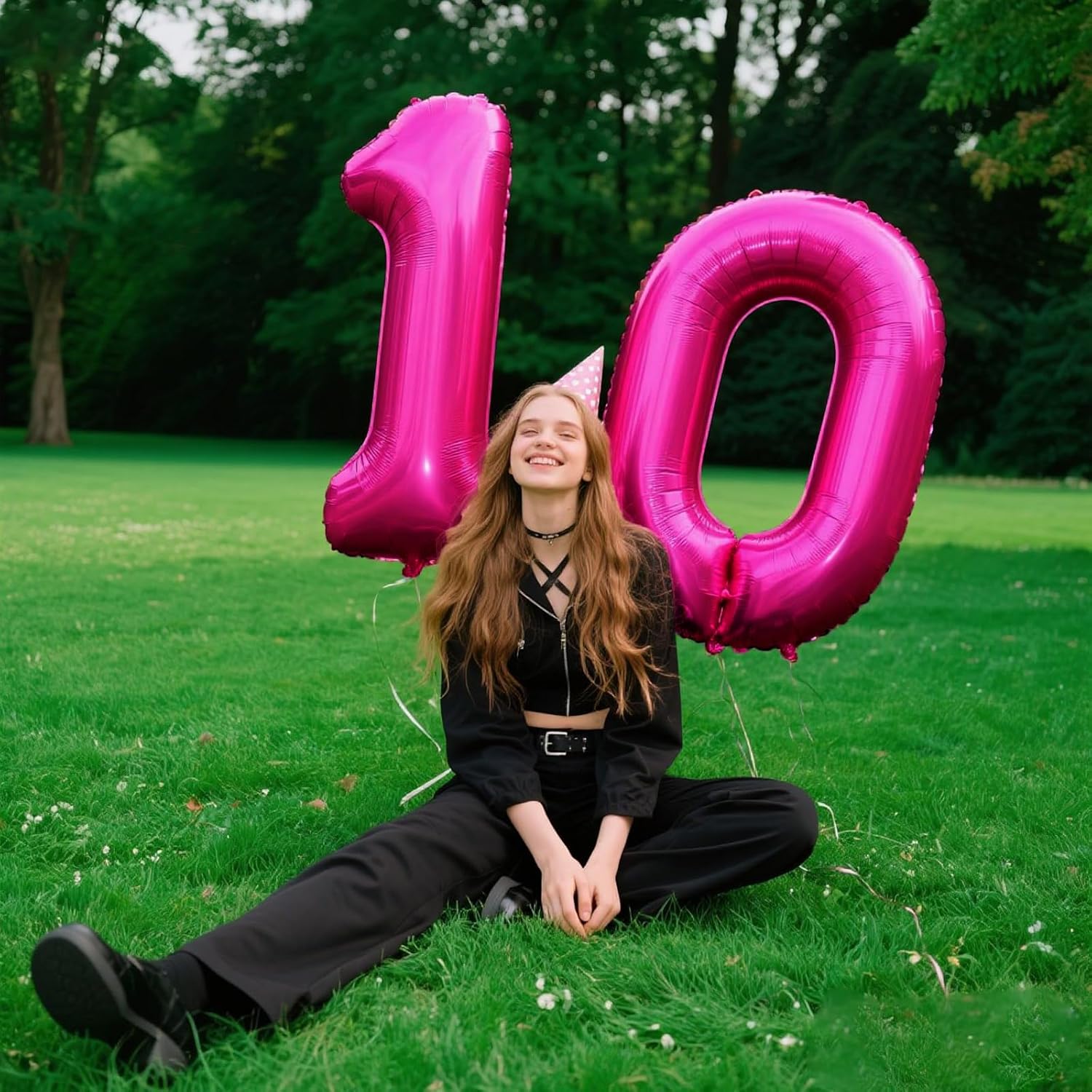 40 Inch Rose Red Number 0 Balloons Foil Digital Helium Number Balloons
