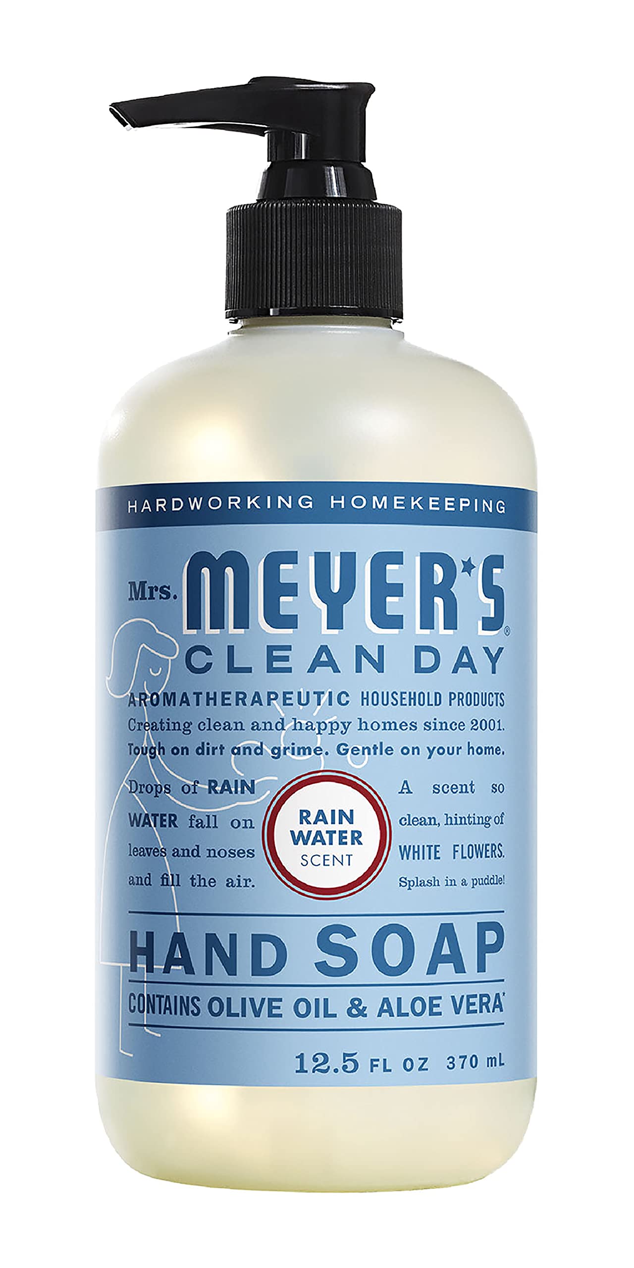 MRS. MEYER'S CLEAN DAY Liquid Hand Soap Variety Pack, 1 Rain Water Scent Hand Soap, 1 Oat Blossom Scent Hand Soap, 1 Plum Berry Scent Hand Soap, 12.5 FL OZ (3 CT)