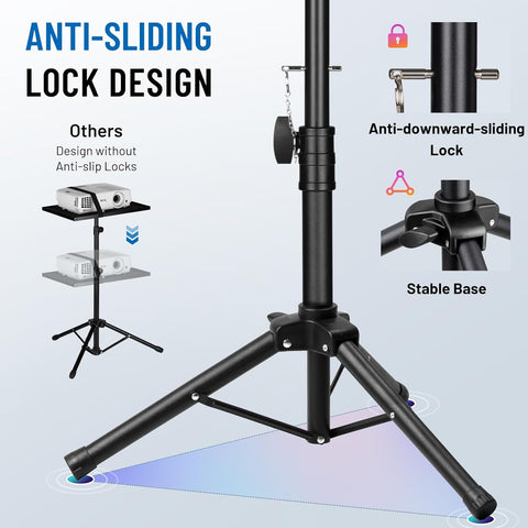 CAHAYA Projector Stand Tripod Adjustable Height Portable Laptop Rack Tray