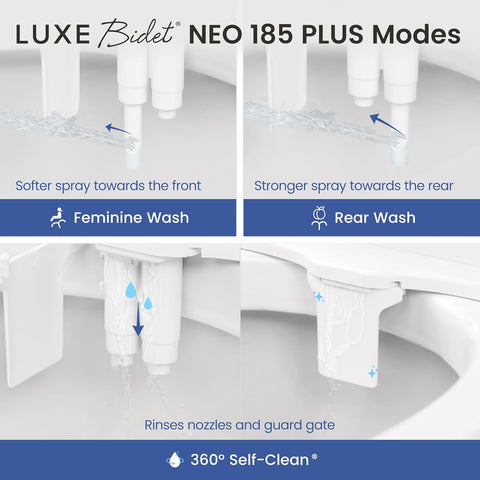 LUXE Bidet NEO 185 PLUS - Patented Bidet Attachment for Toilet, Rose Gold