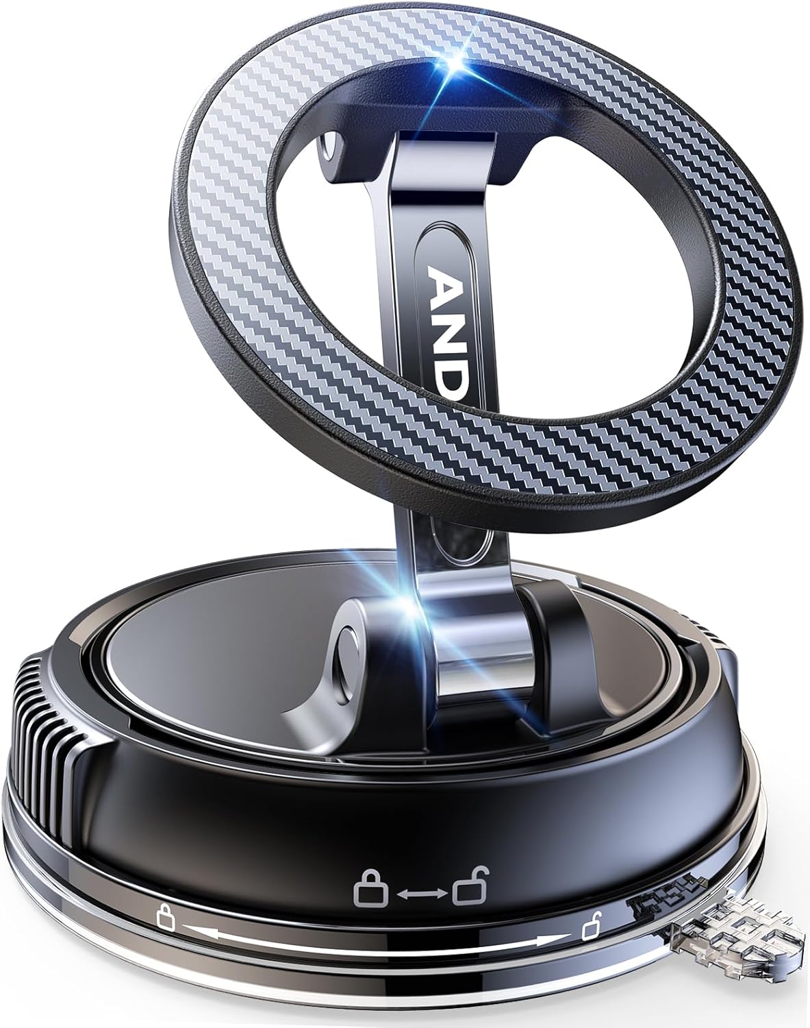 ANDERY Car Phone Holder for Magsafe [78+LBS Strongest Suction & 2400gf Strongest Magnetic] 360° Adjustable Car Phone Mount, Phone Holders for Your Car for iPhone 17-12 Pro Max Plus Air, Carbon Fiber