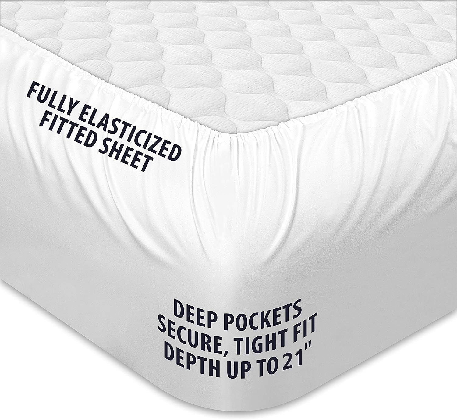 COONP Full Mattress Topper, Cotton Extra Thick Pillow Top Mattress Pad