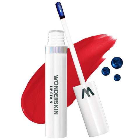 Wonderskin Wonder Blading Lip Stain Peel Off Masque - Long Lasting, Waterproof and Transfer Proof Red Lip Tint, Matte Finish Peel Off Lip Stain (Playful Stain & Go Masque)