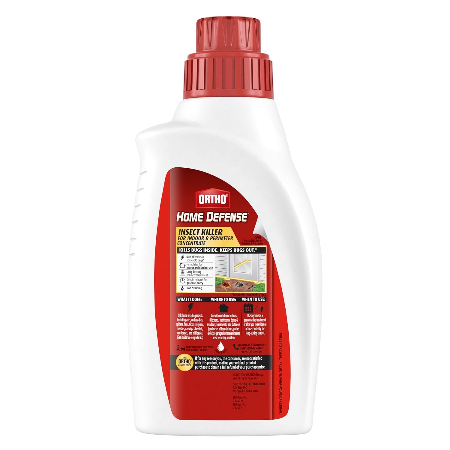 Ortho Home Defense Insect Killer for Indoor & Perimeter Concentrate, 32 oz.