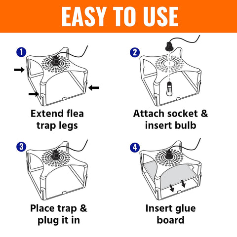 TERRO Indoor Electric Flea Trap and Killer, Refillable Plug in Bug Trap