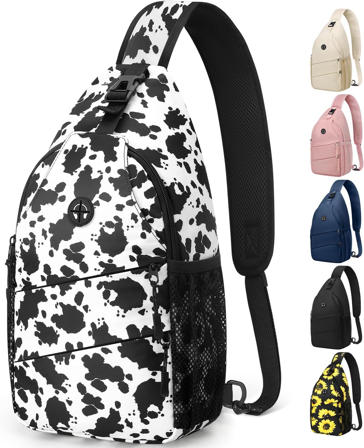 Pritent Crossbody Bags for Women Men Trendy Sling Bag Backpack Casual Chest Bag with Convertible Shoulder Strap
