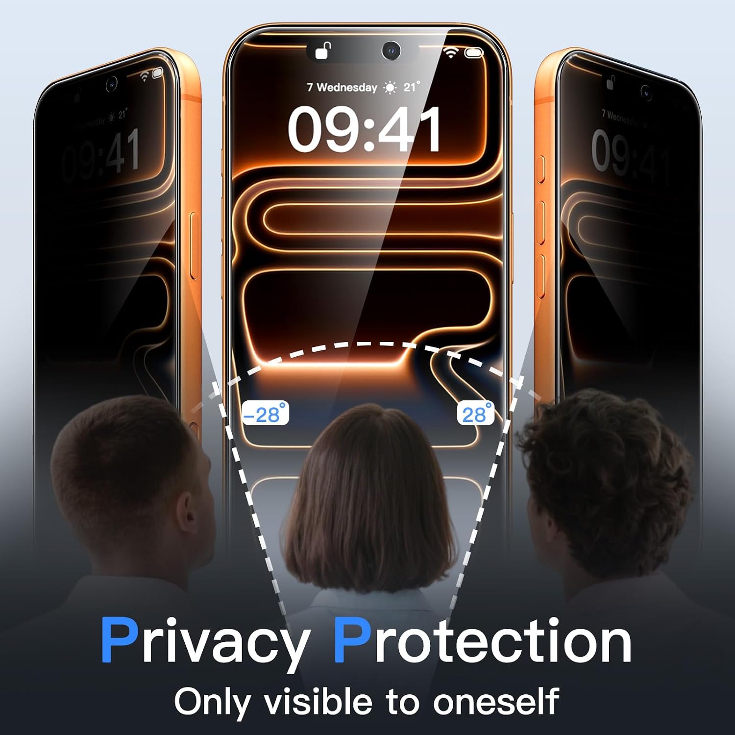 JETech Privacy Screen Protector for iPhone 17 Pro Max, 2-Pack