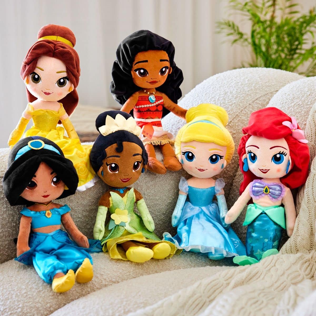 Disney Store Official Princess Belle Plush Doll - Soft Plushy with Embroidered Features - Princess Toys, Disney Dolls & Stuffed Animals - Beauty and the Beast Toys - 14 Inches