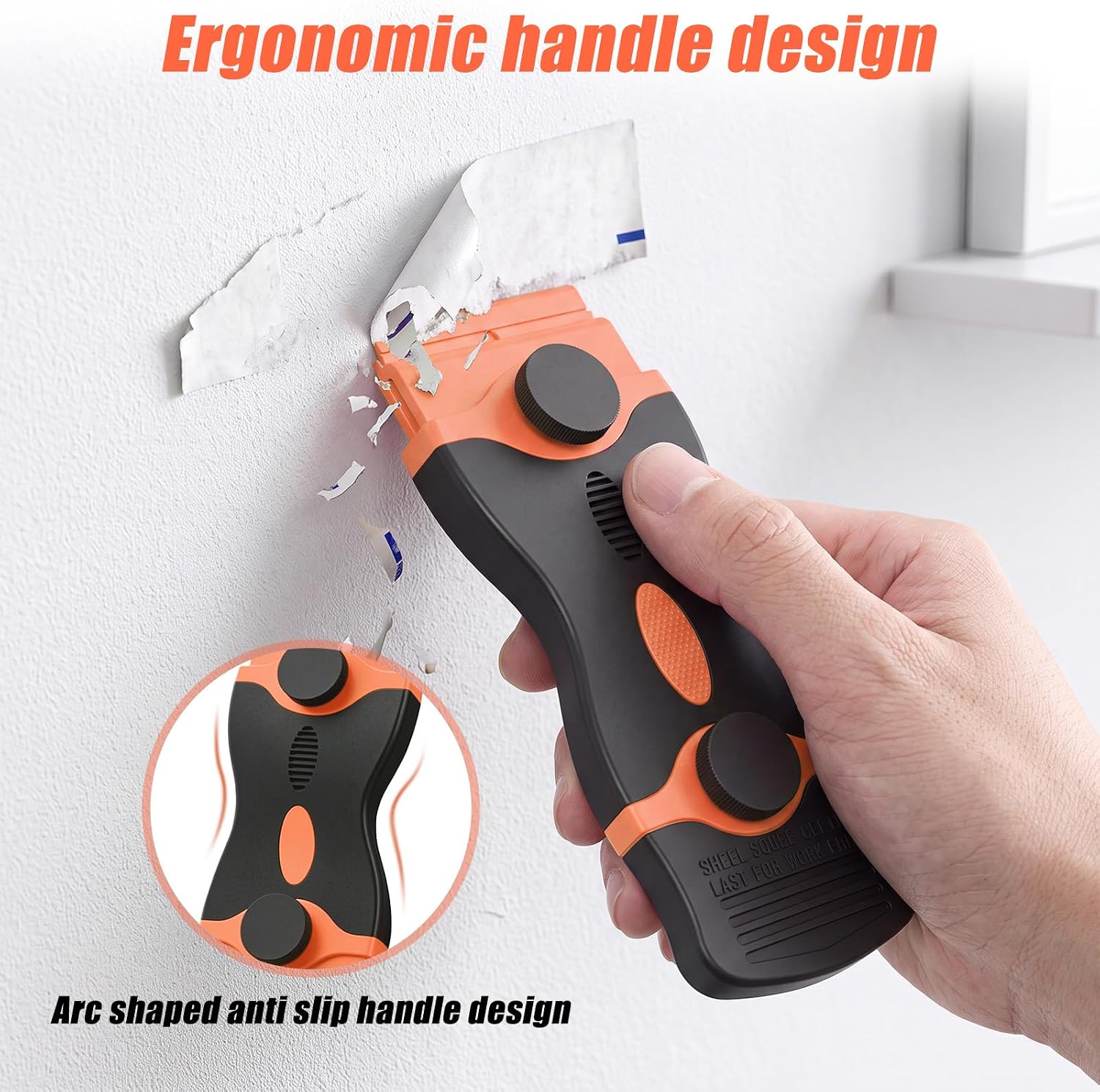 2 Pack Double-Ended Razor Blade Scraper, 30 Blades (Orange)