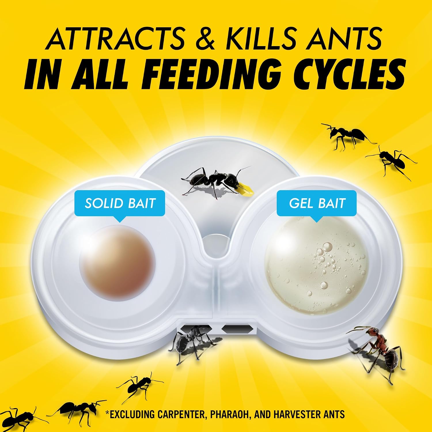 Combat Max 2in1 Ant Bait Station, Indoor & Outdoor Use, 4 Count